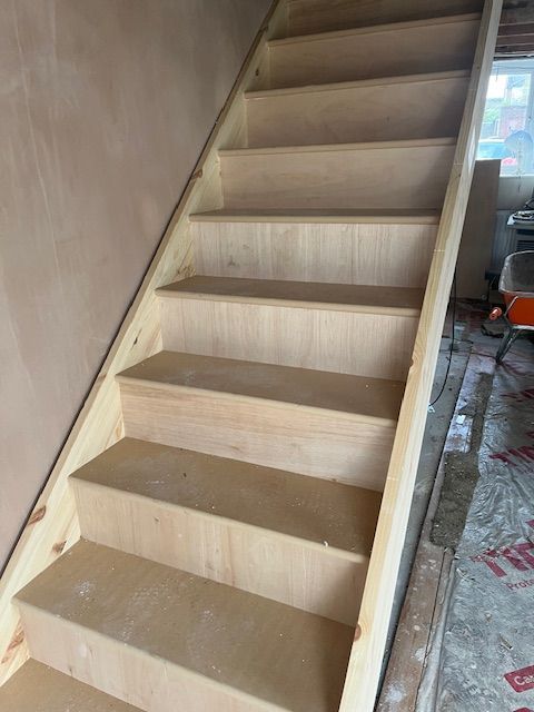 New staircase inside a property