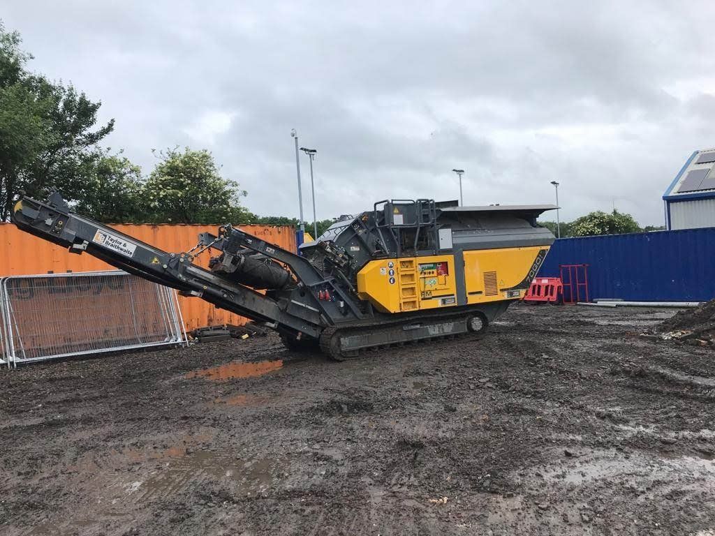 Excavator on a construction site